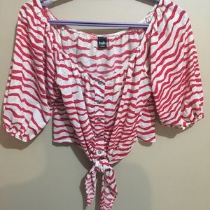 Pinkish red crop top